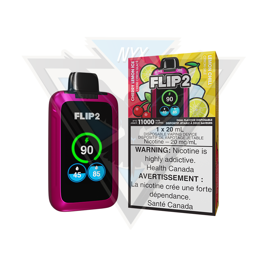 FLIP 2 DISPOSABLE CHERRY LEMON ICE AND PUNCH ICE - NYX ECIGS - CANADIAN VAPE SHOP