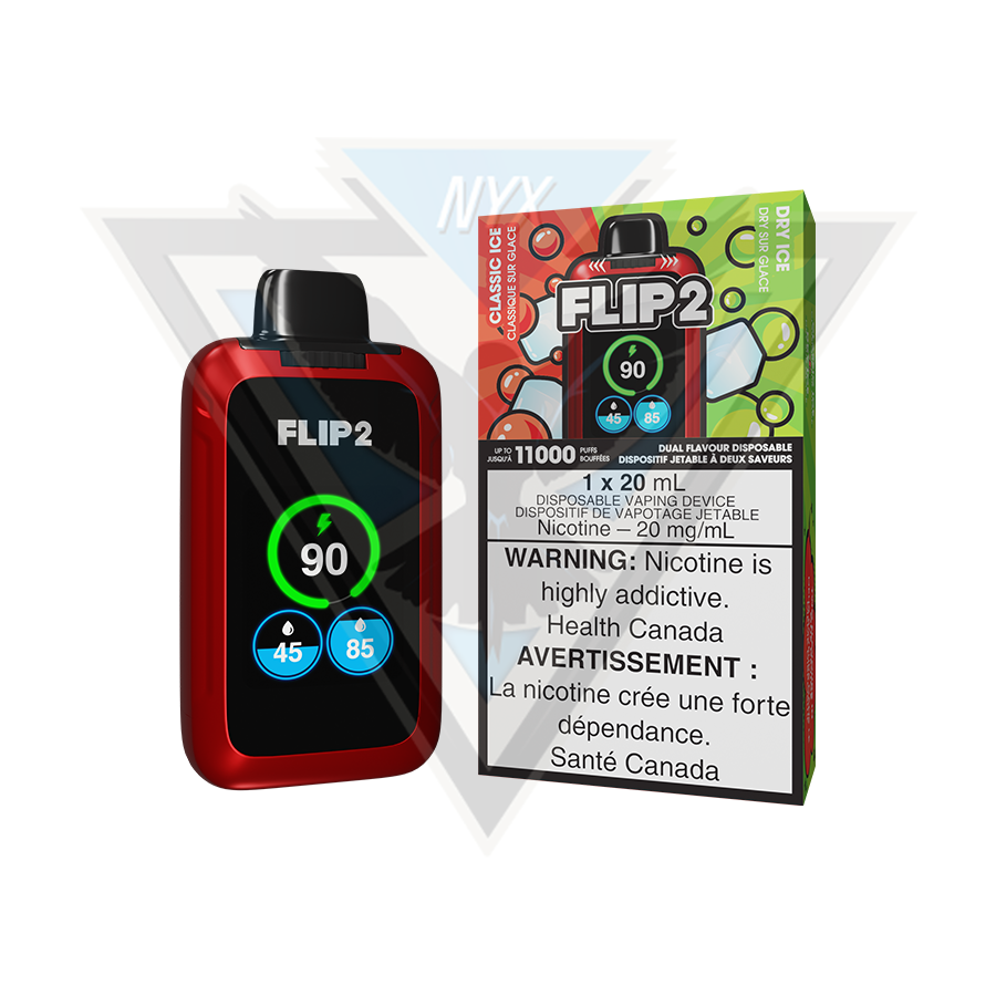 FLIP 2 DISPOSABLE COCONUT BERRY ICE AND ORANGE BANANA ICE - NYX ECIGS - CANADIAN VAPE SHOP