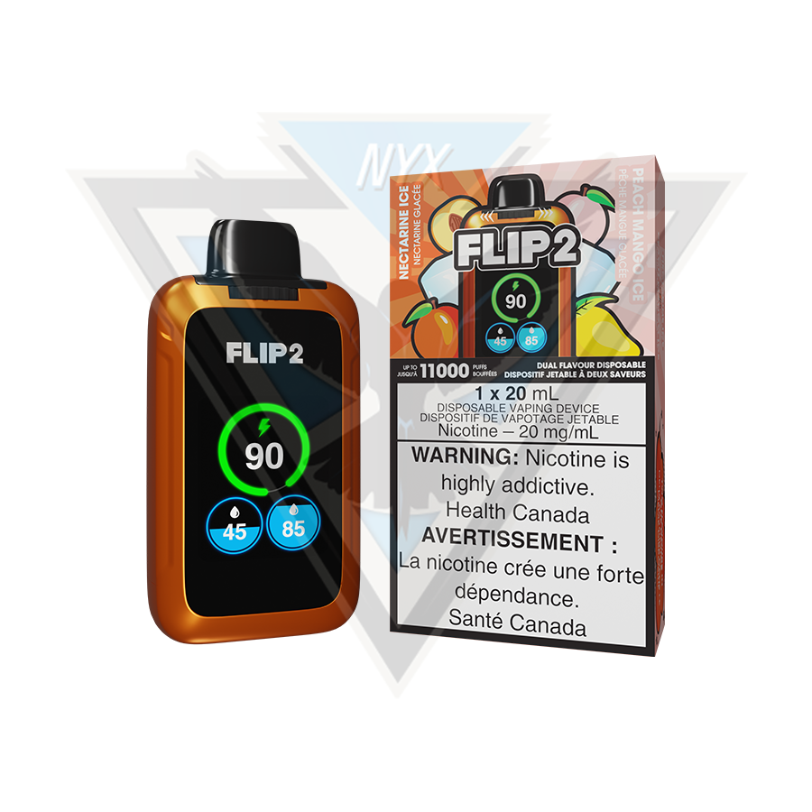 FLIP 2 DISPOSABLE PEACH ICE AND WHITE GRAPE ICE - NYX ECIGS - CANADIAN VAPE SHOP