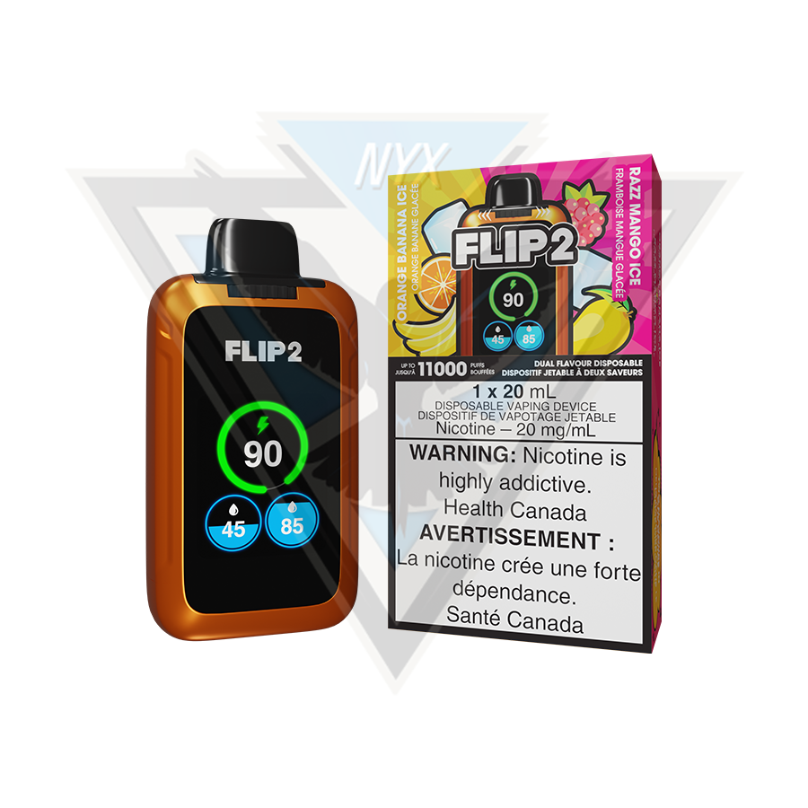 FLIP 2 DISPOSABLE PEACH ICE AND WHITE GRAPE ICE - NYX ECIGS - CANADIAN VAPE SHOP