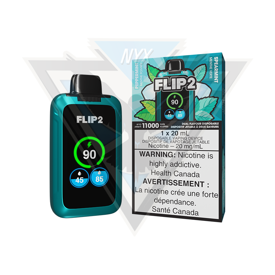 FLIP 2 DISPOSABLE WHITE GRAPE ICE AND WHITE GRAPE MELON ICE - NYX ECIGS - CANADIAN VAPE SHOP