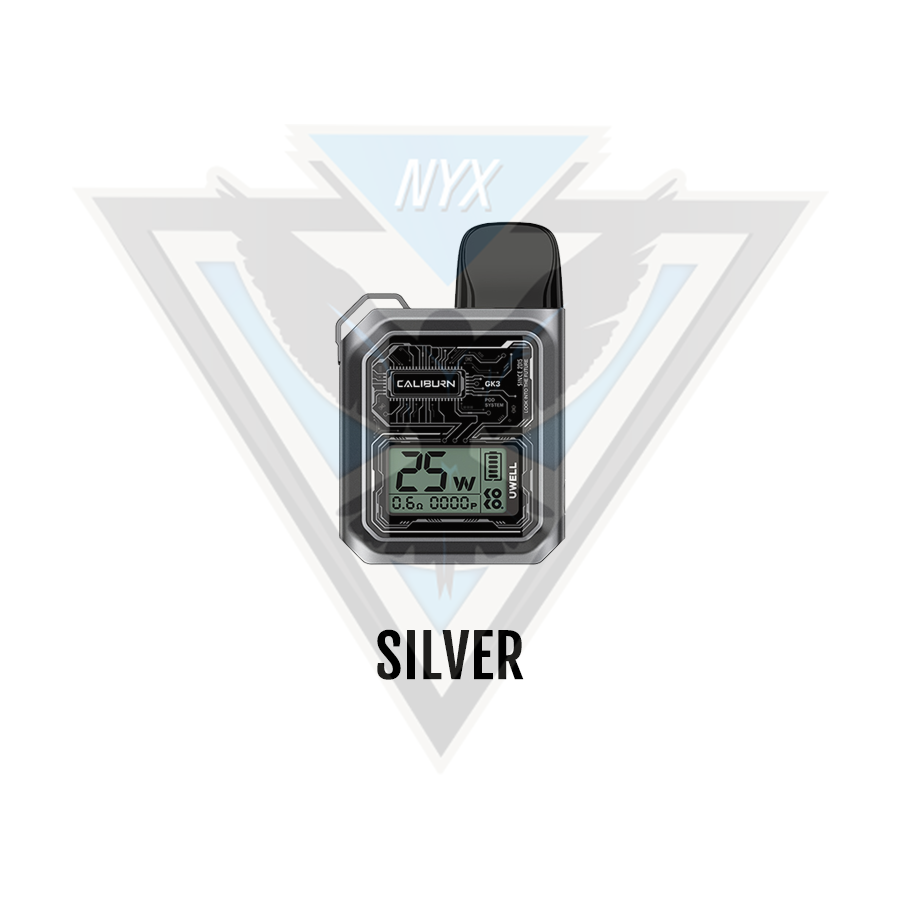 UWELL CALIBURN GK3 POD KIT CRC SILVER - NYX ECIGS - CANADIAN VAPE SHOP